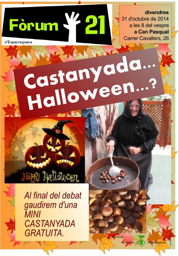 Cartell del debat 'Castanyada... Halloween... ?'
